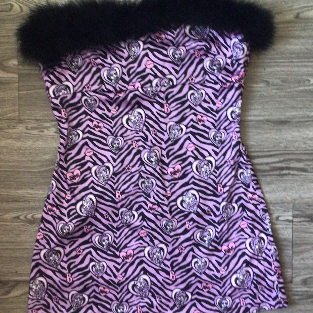 Bratz fur mini dress